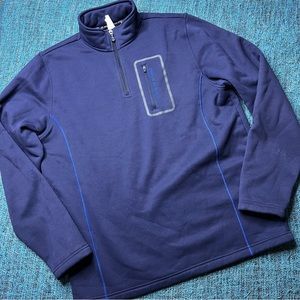 Under Armour Men's Extreme ColdGear Lite Fleece 1/4 Zip Pullover in Navy Blue
